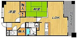 アーバンコート1 2LDKの間取図画像