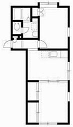 ジュネス小日向 1階2DKの間取り