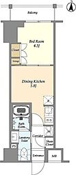 AZURETERRACE東陽町 1DKの間取図画像