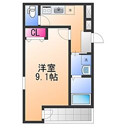 フジパレス泉佐野駅西I番館 1Kの間取図画像