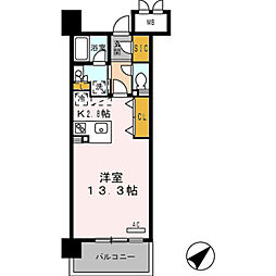 ロイヤルパークス豊洲 ワンルームの間取図画像