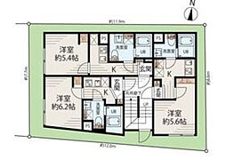 メゾンアッシュ大山 1Kの間取図画像