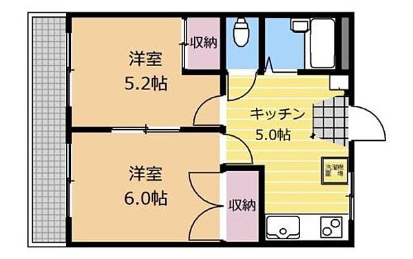 神奈川県相模原市南区豊町(賃貸マンション2K・3階・38.88㎡)の写真 その2