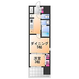 ArtizA堺 1DKの間取図画像