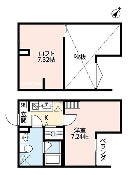 大阪府大阪市此花区春日出北２丁目(賃貸アパート1K・2階・23.80㎡)の写真 その2