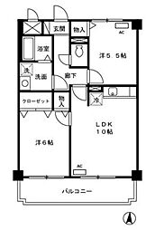 メゾン・ド・ロワール 1階2LDKの間取り
