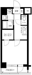 エステムプラザ蒲田TAKARABUNE 1Kの間取図画像