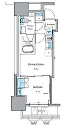 ルフォンプログレ秋葉原イースト 11階1DKの間取り