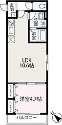 TKwillみずほ台 1LDKの間取図画像