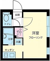 MODULOR中野新橋WEST 3階1Kの間取り