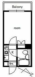 ブルーハイツ・T 1Kの間取図画像