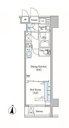 アーバネックス森下2 2階1DKの間取り