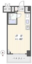 東建ニューハイツ九段 ワンルームの間取図画像