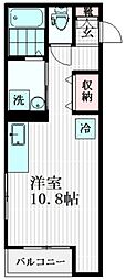 エスポワール樹 ワンルームの間取図画像