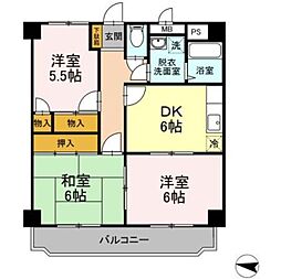 エクセレントK 3DKの間取図画像