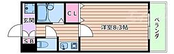 セブンハイツ 1Kの間取図画像