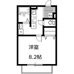 エルメゾン市ヶ尾 1Kの間取図画像