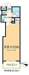グリーンプラザ西亀有 1Kの間取図画像