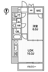 レオーネ南千住2 6階1LDKの間取り