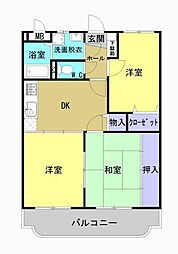 ケイ・ワムズ 3DKの間取図画像