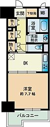グランディール大濠 1DKの間取図画像