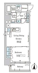 パークアクシス本所・親水公園 2階1LDKの間取り