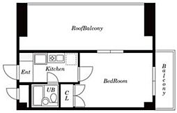 グレースハイツ椎名町 4階1Kの間取り