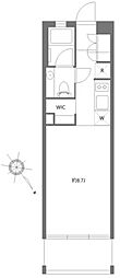 プレミアムキューブ元代々木 1Kの間取図画像