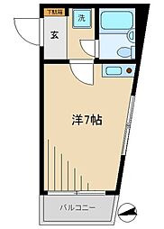 ファーストコート新宿 ワンルームの間取図画像