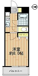 エーエスホームズ中村橋 3階1Kの間取り