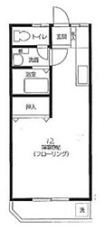 目黒第8コーポ ワンルームの間取図画像
