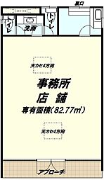 黒沢ハウス ワンルームの間取図画像