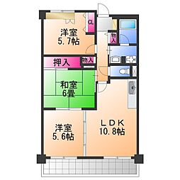 ウィステリア 1階3LDKの間取り