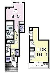 スターカレント2 1LDKの間取図画像