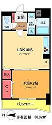 ラポール西大島ウェスト 1LDKの間取図画像