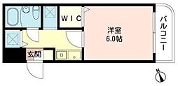 タカイドレジデンス 1Kの間取図画像