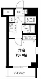 スカイコート・ヴィーダ五反田ウエスト 7階1Kの間取り