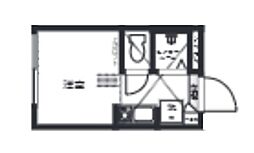 Nano上落合 2階ワンルームの間取り
