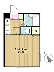 ラ・シャンス東橋本第3　1号棟 1階1Kの間取り