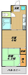 コーポアルム 2DKの間取図画像