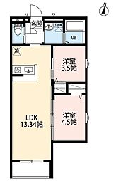 robot home 金町II 2LDKの間取図画像