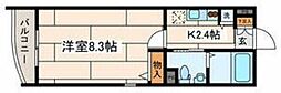 アートスペース横浜C 1Kの間取図画像