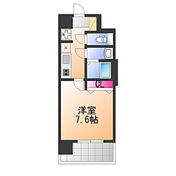 スプランディッド堺東DUE 1Kの間取図画像