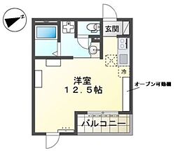 戸田市中町マンション新築工事 ワンルームの間取図画像
