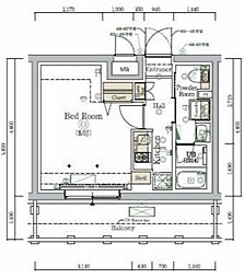 HY'sNOBORITOBLOSSOM 1Kの間取図画像