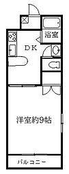 グリーンシティ702 1DKの間取図画像
