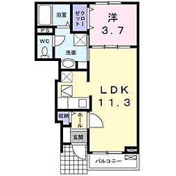 ソフトリー1 1LDKの間取図画像