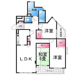エグゼプランシュス百舌鳥 2階3LDKの間取り
