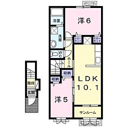 イスカンダル2 2LDKの間取図画像