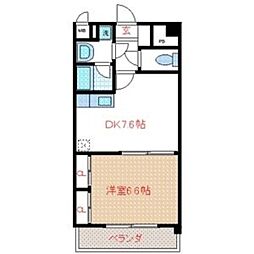 ミュゼドゥエトワール 1DKの間取図画像
